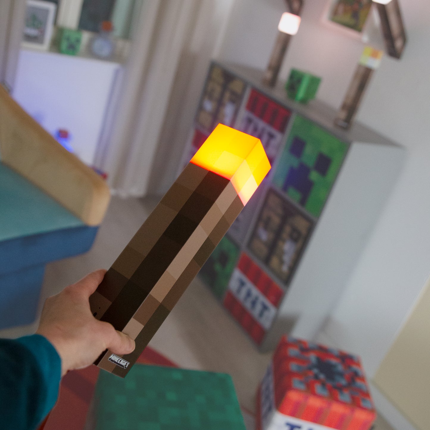 MINECRAFT - LED-Fackel, Torch, Nachtlicht, Wandlampe, dekorative Lichter im Minecraft Design