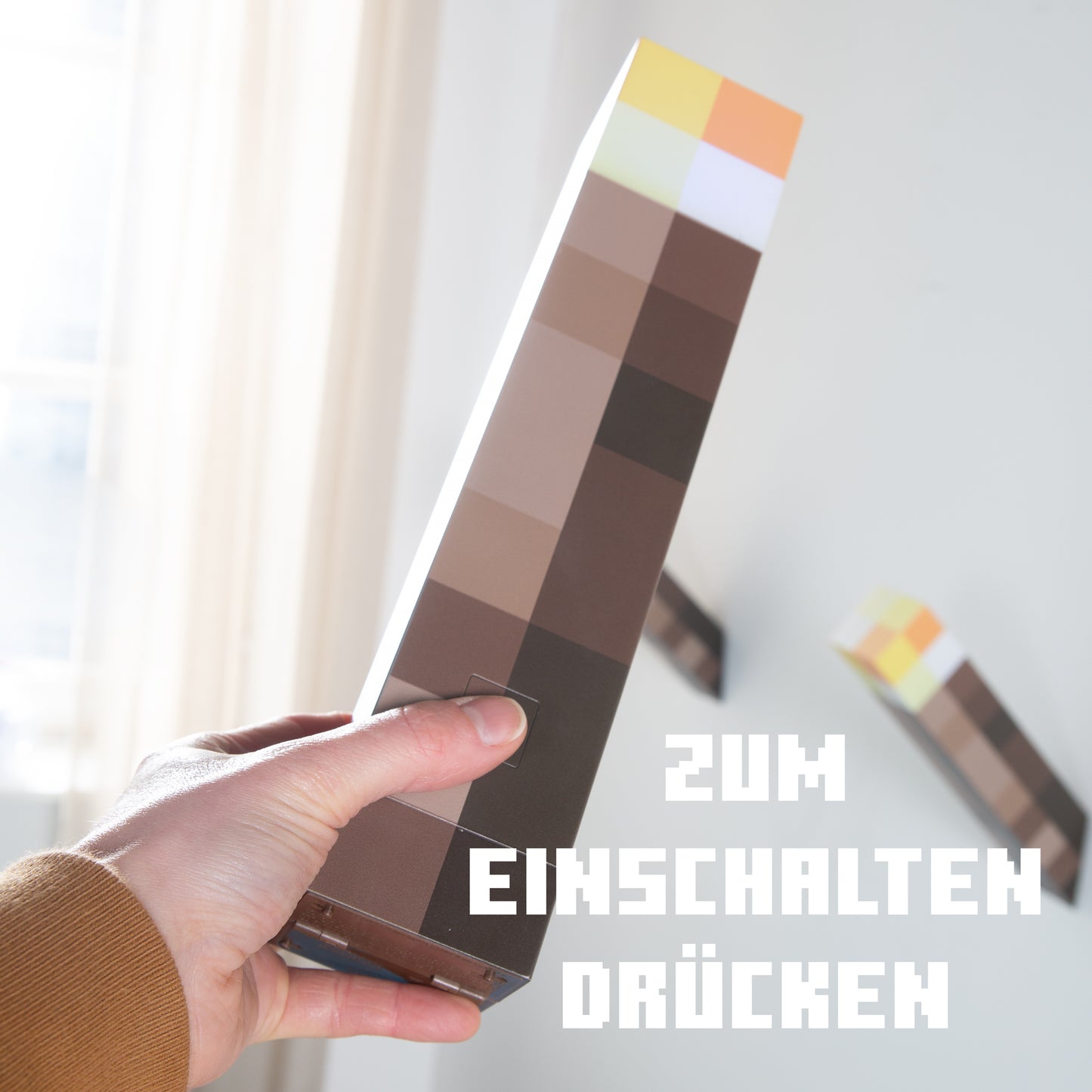 MINECRAFT - LED-Fackel, Torch, Nachtlicht, Wandlampe, dekorative Lichter im Minecraft Design