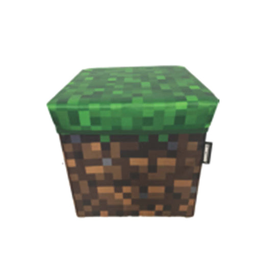 MINECRAFT - Sitz- und Aufbewahrungsboxen, Sitzhocker mit Stauraum, Grasblock Design