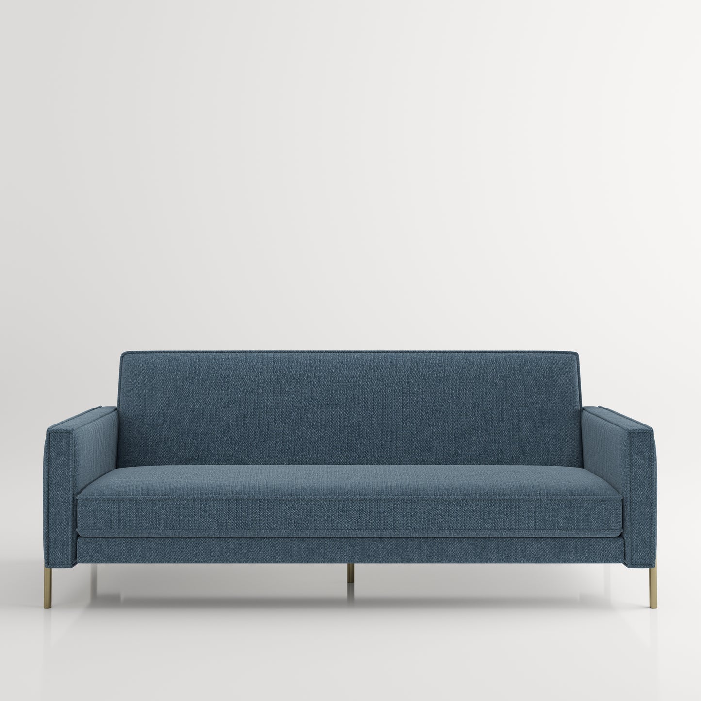 Dayton- 3er Bettsofa, gepolstertes Schlafsofa mit Arm- und Rückenlehne, Polyester in Blau