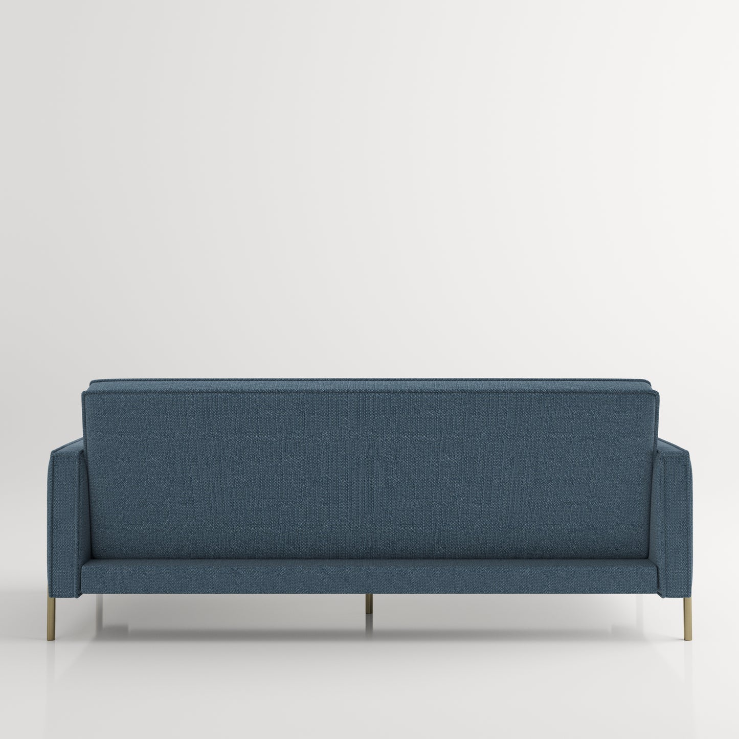 Dayton- 3er Bettsofa, gepolstertes Schlafsofa mit Arm- und Rückenlehne, Polyester in Blau