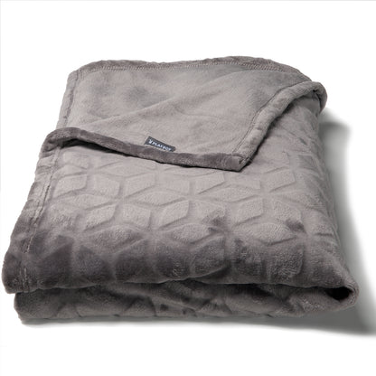 PLAYBOY - Kuscheldecke "JACKIE", luxuriöse, weiche Decke, Grau, Premium-Microfaser - einrichten-24, Kissen & Decken 